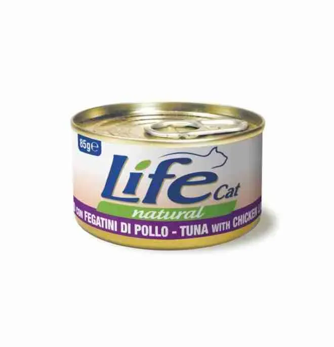 LIFE CAT NATURAL LATT TONNO E FEGATO 85 GR