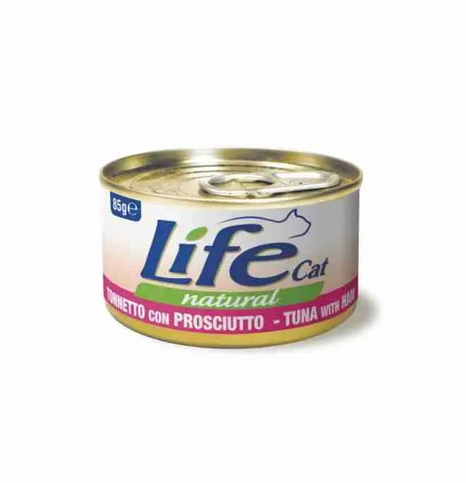 LIFE CAT NATURAL LATT TONNO E PROSCIUTTO 85 GR