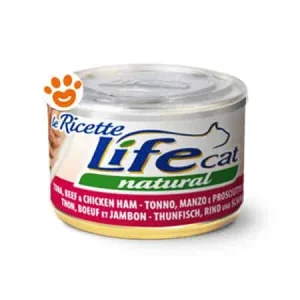Life Cat Natural “Le Ricette” Tonnetto con Manzo e Prosciutto di Pollo