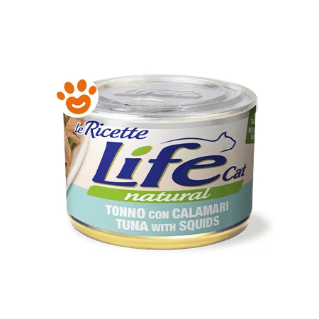 Life Cat Natural “Le Ricette” Tonno con Calamari