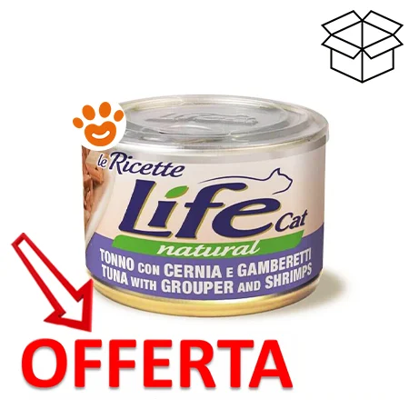 Life Cat Natural “Le Ricette” Tonno con Cernia e Gamberetti - Image 2