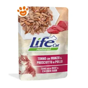 Life Cat Natural Tonno con Manzo e Prosciutto di Pollo