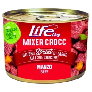 LIFE Dog Mixer Crocc Manzo con Fagiolini e Carote 150gr