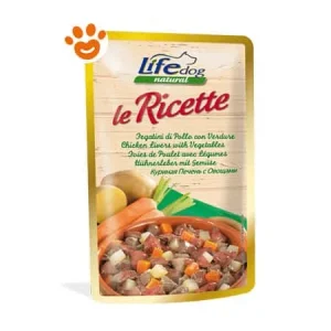 Life Dog Natural “Le Ricette” Fegatini di Pollo con Verdure