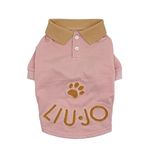 Liu Jo Maglietta Polo – Cotone Blend con Logo Ciniglia