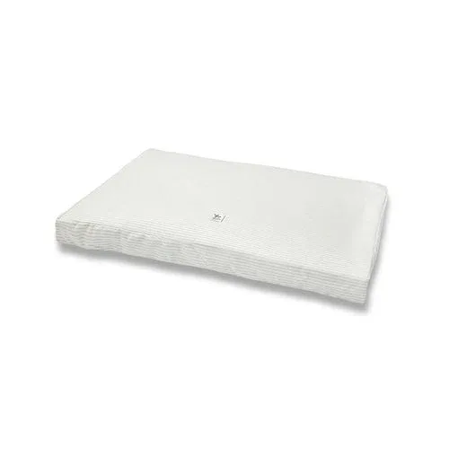 Materassino Sfoderabile Cotone Premium Riga Stretta Grigio Chiaro