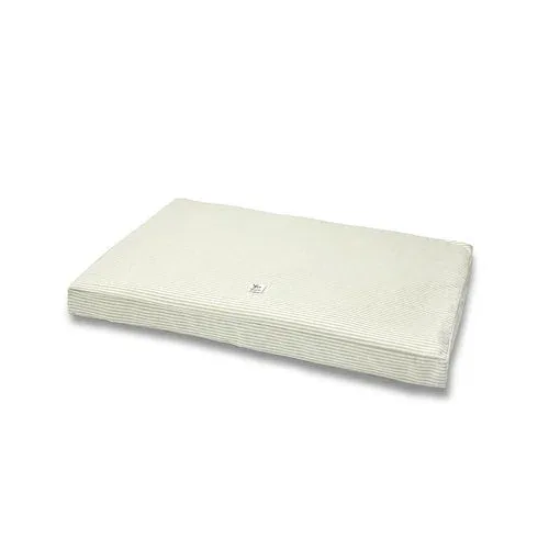 Materassino Sfoderabile Cotone Premium Riga Stretta Verde Chiaro