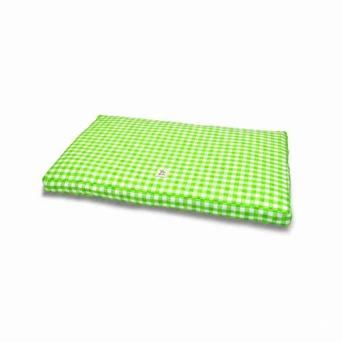 Materassino Sfoderabile Cotone Quadretto Fluo Verde
