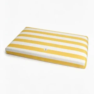 Materassino Sfoderabile Cotone Righe Larghe Giallo