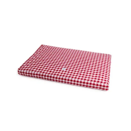 Materassino Sfoderabile Quadretto Rosso