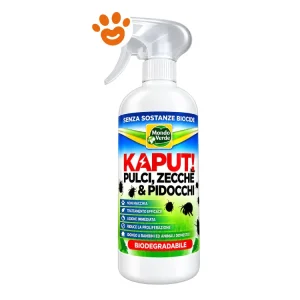 Mondo Verde Kaput Spray Pronto Uso per Zecche, Pulci e Pidocchi
