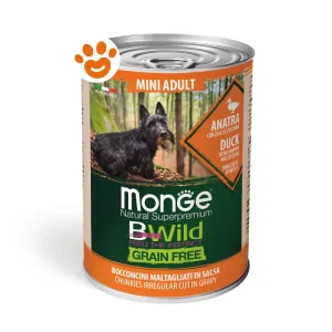 Monge Bwild Dog Adult Mini Grain Free Anatra Zucca e Zucchine