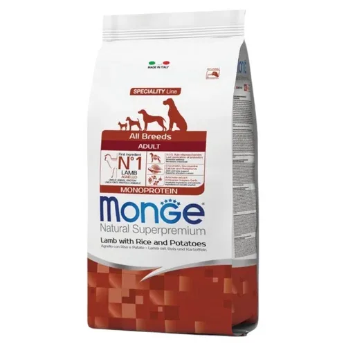 MONGE Cane All Breeds Adult Agnello Riso e Patate 12Kg