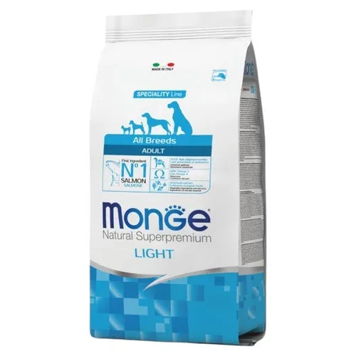 MONGE Cane All Breeds Adult Light Salmone e Riso 12Kg