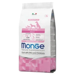 MONGE Cane All Breeds Adult Maiale Riso e Patate 12Kg