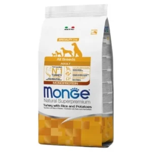 MONGE Cane All Breeds Adult Tacchino Riso e Patate 2,5Kg