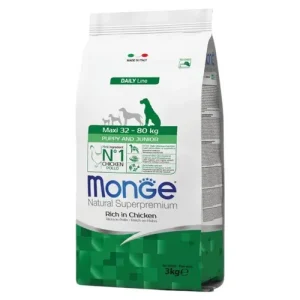 MONGE Cane Maxi Puppy &amp; Junior Pollo 12Kg