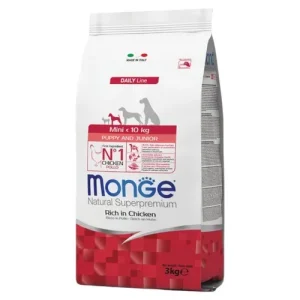 MONGE Cane Mini Puppy &amp; Junior Pollo 3Kg
