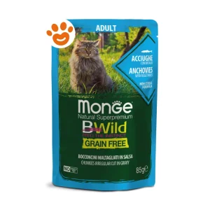 Monge Cat Bwild Grain Free Adult Bocconcini Acciughe