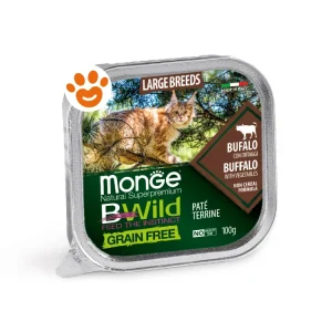 Monge Cat Bwild Grain Free Adult Large Breeds Patè Bufalo