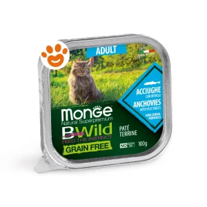 Monge Cat Bwild Grain Free Adult Patè Acciughe