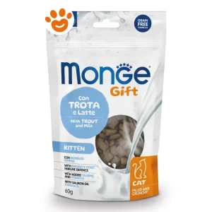Monge Cat Gift Filled and Cruchy Kitten Trota e Latte