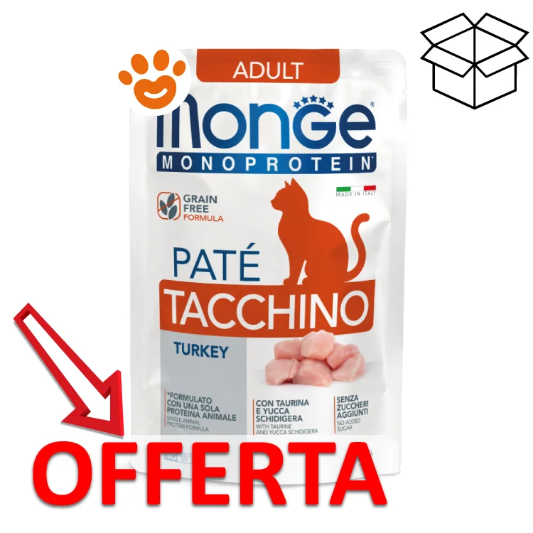 Monge Cat Monoprotein Adult con Tacchino in Patè - Image 2
