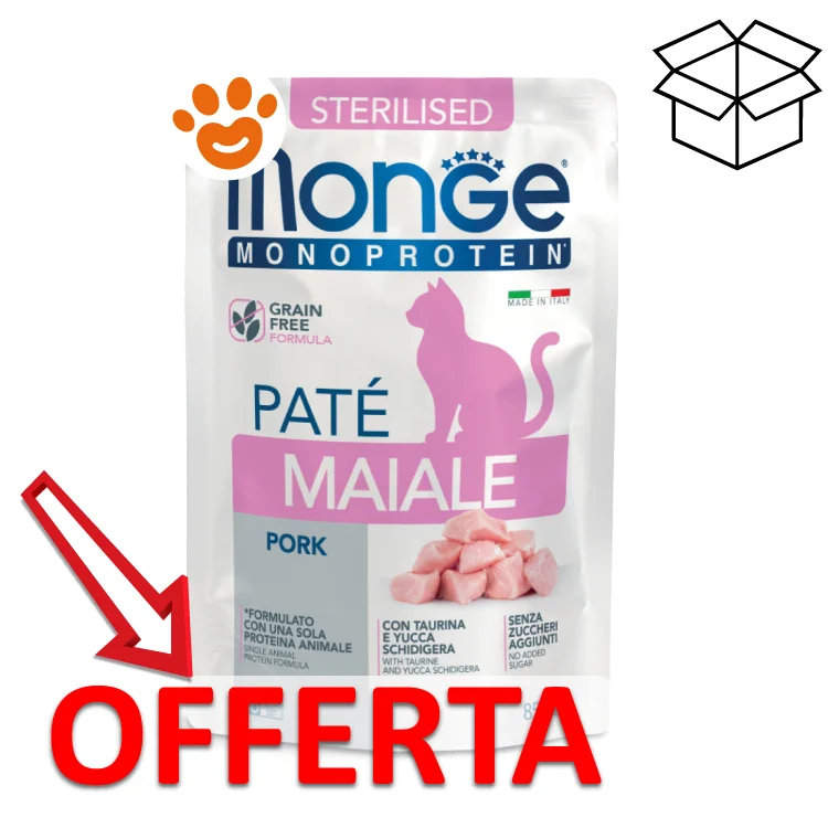 Monge Cat Monoprotein Adult Sterilised con Maiale in Patè - Image 2