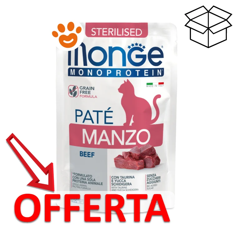 Monge Cat Monoprotein Adult Sterilised con Manzo in Patè - Image 2