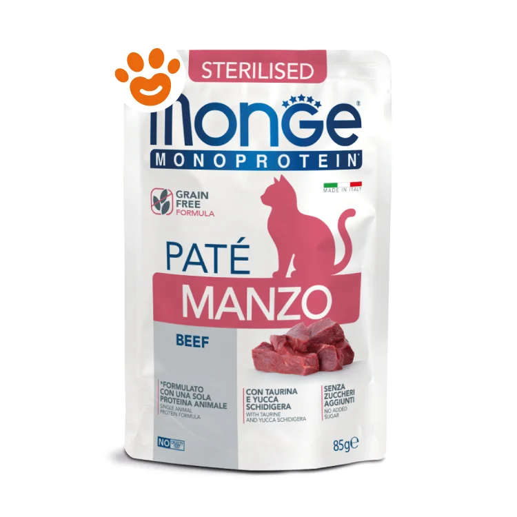 Monge Cat Monoprotein Adult Sterilised con Manzo in Patè