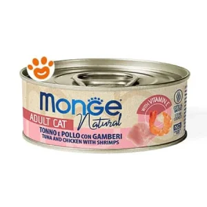 Monge Cat Natural Tonno, Pollo e Gamberi