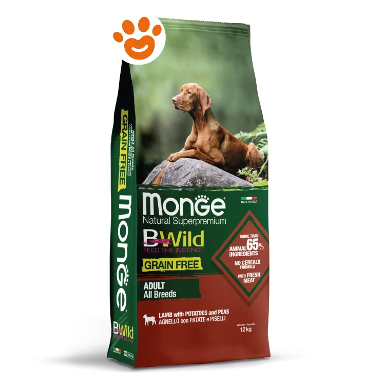 Monge Dog Bwild Grain Free Adult All Breed Agnello e Piselli - Image 2