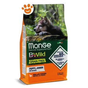 Monge Dog Bwild Grain Free Puppy Junior All Breed Anatra e Patate