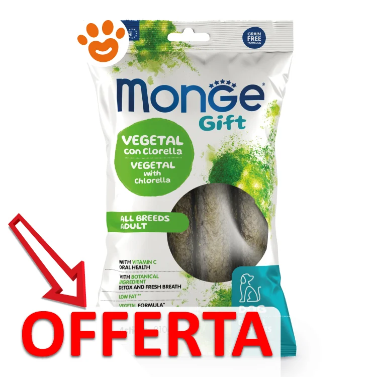 Monge Dog Gift Dental Sponges All Breed Vegetal Clorella e Menta - Image 2