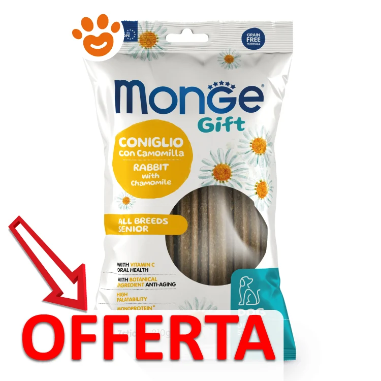 Monge Dog Gift Dental Sticks All Breed Senior Coniglio e Camomilla - Image 2