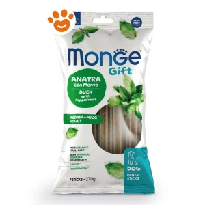 Monge Dog Gift Dental Sticks Medium&Maxi Anatra e Menta
