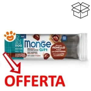 Monge Dog Gift Meat Bars Sensitive Digestion Agnello con Castagne - Image 2