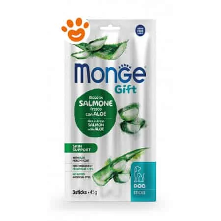 Monge Dog Gift Sticks Skin Support Salmone con Aloe Vera