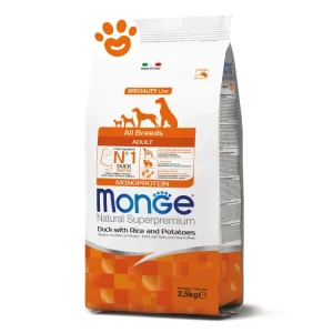 Monge Dog Natural Superpremium Adult All Breeds Anatra, Riso e Patate