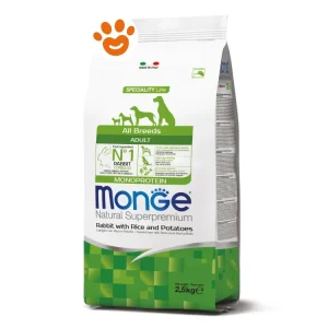 Monge Dog Natural Superpremium Adult All Breeds Coniglio Riso e Patate