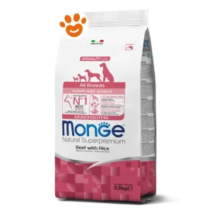 Monge Dog Natural Superpremium All Breeds Puppy e Junior Manzo e Riso