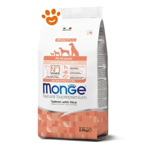 Monge Dog Natural Superpremium All Breeds Puppy e Junior Salmone e Riso