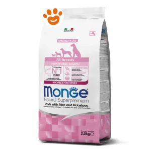 Monge Dog Natural Superpremium All Breeds Puppy & Junior Monoprotein Maiale, Riso e Patate