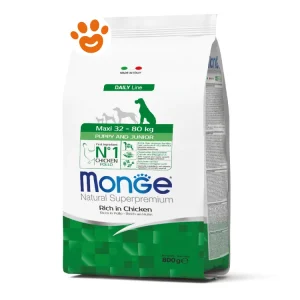Monge Dog Natural Superpremium Maxi Puppy e Junior Pollo