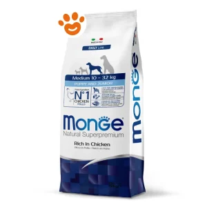 Monge Dog Natural Superpremium Medium Puppy e Junior Pollo