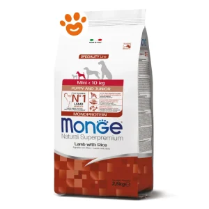 Monge Dog Natural Superpremium Puppy e Junior Monoprotein Mini Agnello con Riso