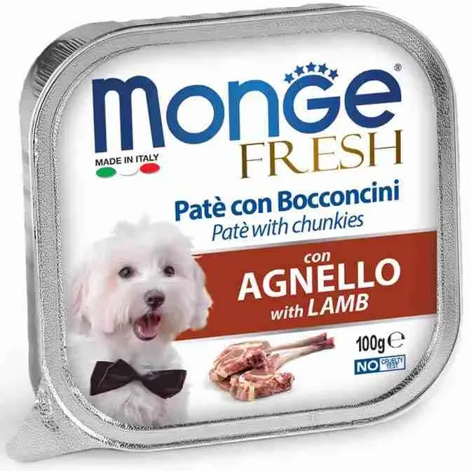MONGE FRESH CANE BOCCONI IN PATÈ GR 100 AGNELLO