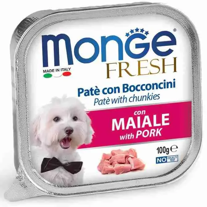 MONGE FRESH CANE BOCCONI IN PATÈ GR 100 MAIALE