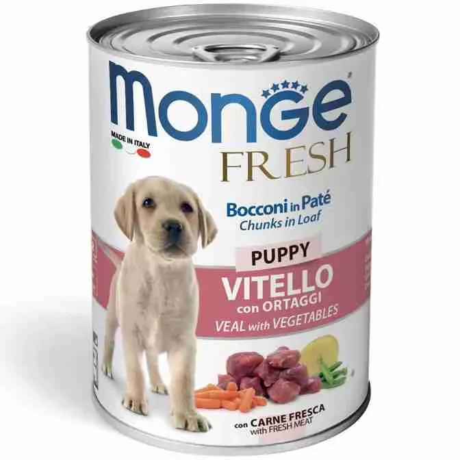 MONGE FRESH CANE BOCCONI IN PATÈ GR 400 PUPPY VITELLO