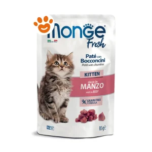 Monge Fresh Cat Kitten Paté con Bocconcini Ricco in Manzo